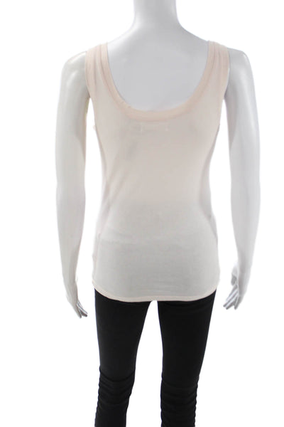 Velvet by Graham & Spencer Women Beige Sleeveless Tank Round Neck Size S