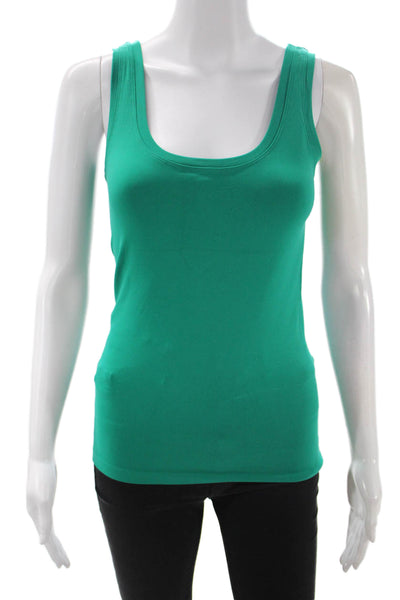 Bordeaux Womens Basic Sleeveless Tank Square Neck Green Size One Size