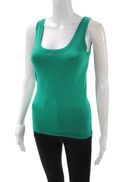 Bordeaux Womens Basic Sleeveless Tank Square Neck Green Size One Size