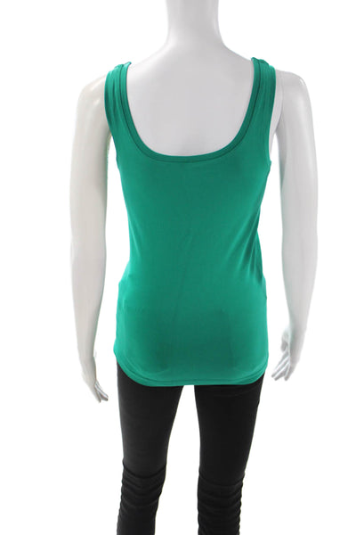 Bordeaux Womens Basic Sleeveless Tank Square Neck Green Size One Size