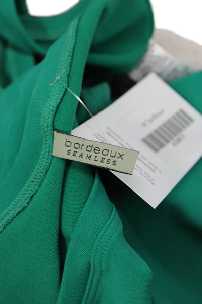 Bordeaux Womens Basic Sleeveless Tank Square Neck Green Size One Size