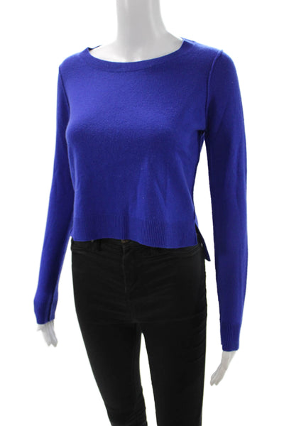 Autumn Cashmere Women Pullover Sweater Blue 100% Cashmere Size XS