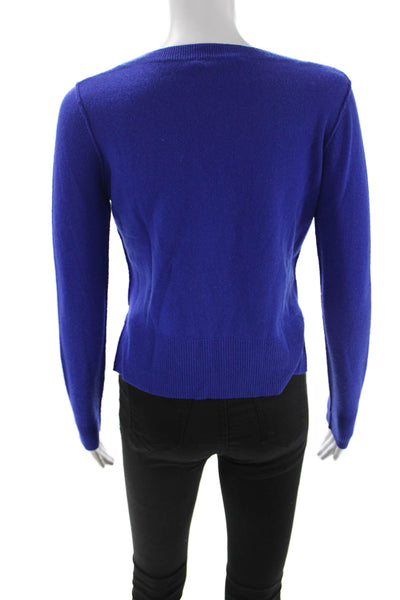 Autumn Cashmere Women Pullover Sweater Blue 100% Cashmere Size XS