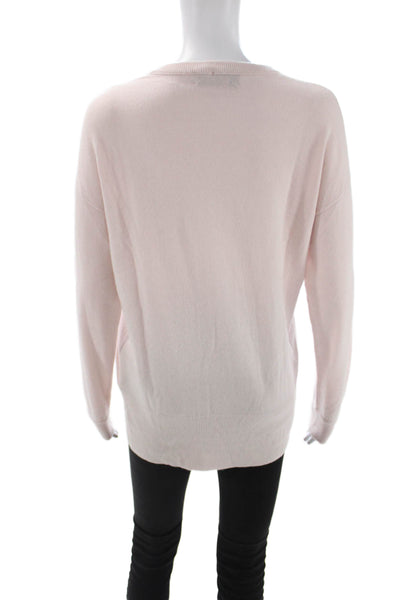 Christopher Fischer Unisex Pink 100% Cashmere Pullover Sweater Size S