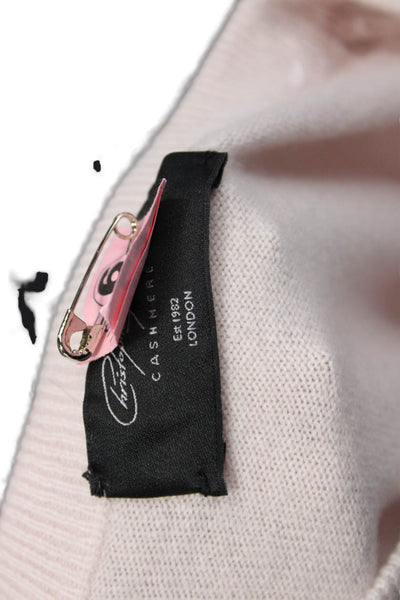 Christopher Fischer Unisex Pink 100% Cashmere Pullover Sweater Size S