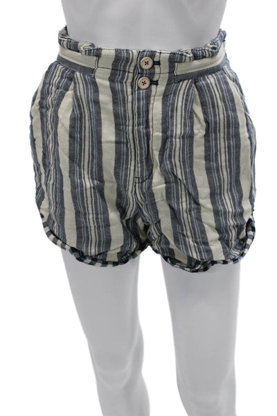 Pilcro Anthropologie Unisex Striped Bohemian Cotton Button Shorts Size 27