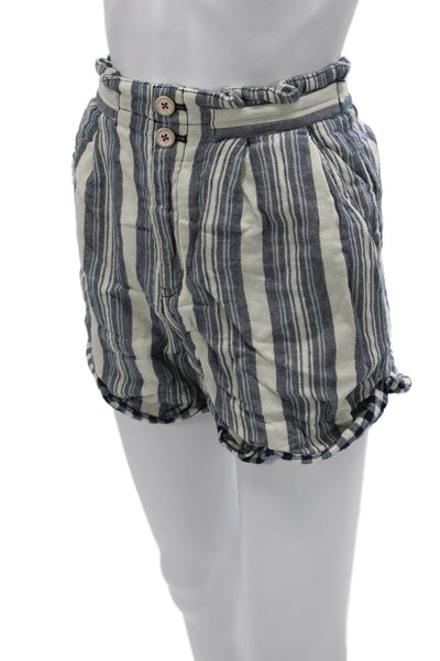 Pilcro Anthropologie Unisex Striped Bohemian Cotton Button Shorts Size 27