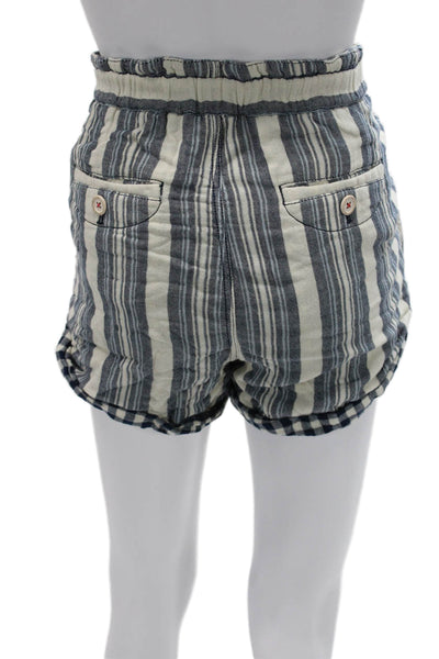 Pilcro Anthropologie Unisex Striped Bohemian Cotton Button Shorts Size 27