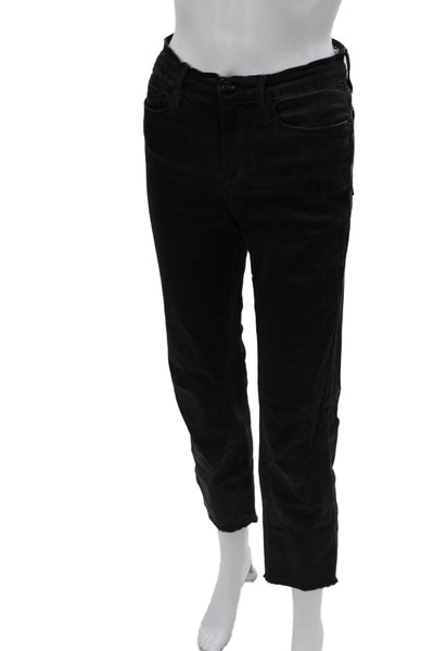 Frame Womens High Waist Ankle Cropped Black Jeans Size 26