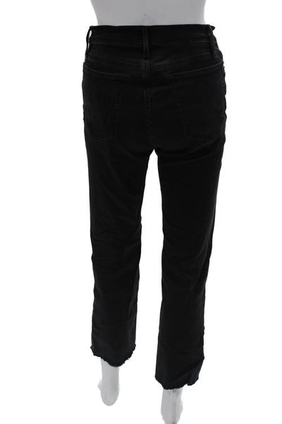 Frame Womens High Waist Ankle Cropped Black Jeans Size 26