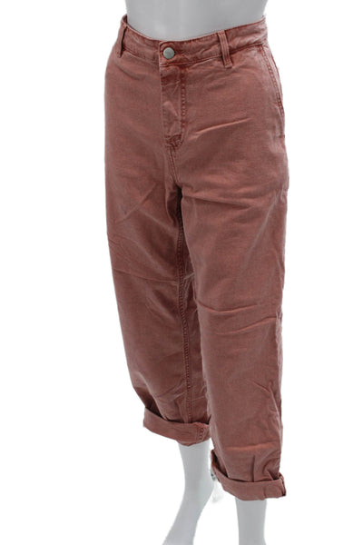 Carhartt Womens Cropped Carpenter Pants Brown Size 28