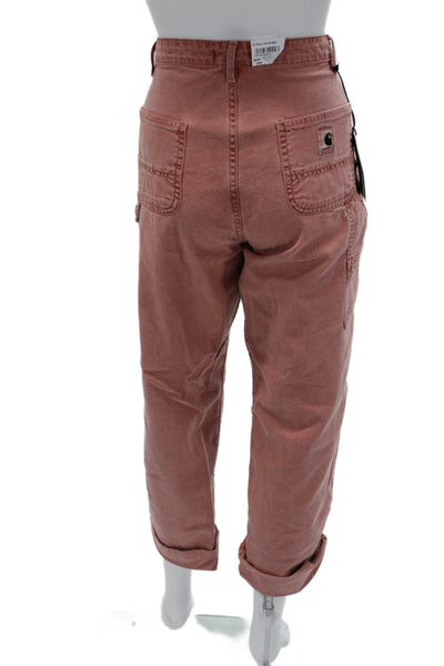 Carhartt Womens Cropped Carpenter Pants Brown Size 28