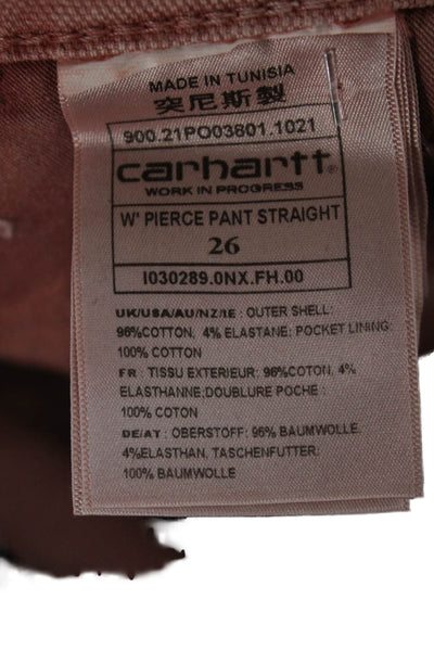 Carhartt Womens Cropped Carpenter Pants Brown Size 28