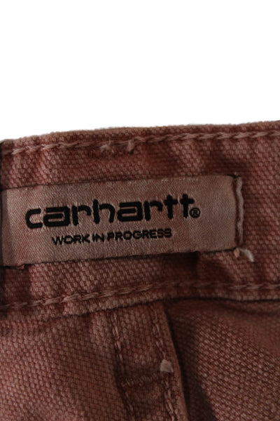 Carhartt Womens Cropped Carpenter Pants Brown Size 28