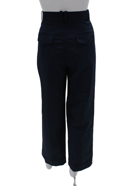 J Crew Collection Unisex Dark Blue Cotton Dress Pants Hook Eye Size 4