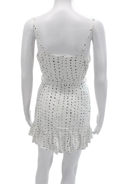 Lost + Wander Women Mini Wrap Sundress White Rayon V-Neck Size S