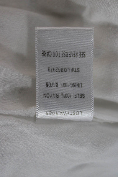 Lost + Wander Women Mini Wrap Sundress White Rayon V-Neck Size S