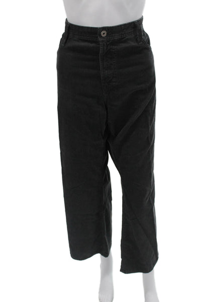 AG Adriano Goldschmied Unisex Cropped Pants Black 100% Pima Cotton 90s Size 40