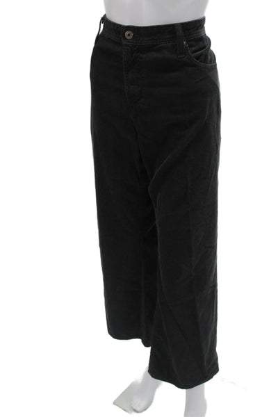 AG Adriano Goldschmied Unisex Cropped Pants Black 100% Pima Cotton 90s Size 40