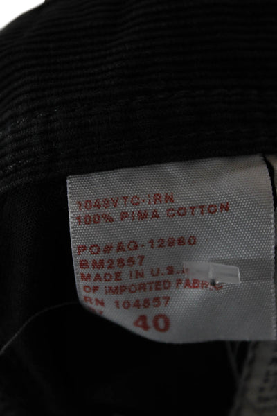 AG Adriano Goldschmied Unisex Cropped Pants Black 100% Pima Cotton 90s Size 40