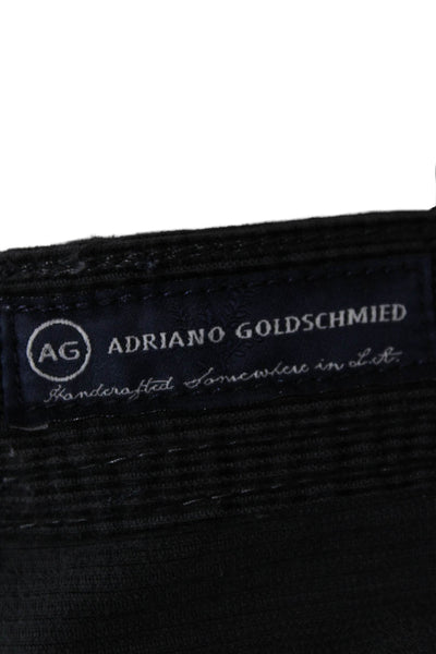 AG Adriano Goldschmied Unisex Cropped Pants Black 100% Pima Cotton 90s Size 40