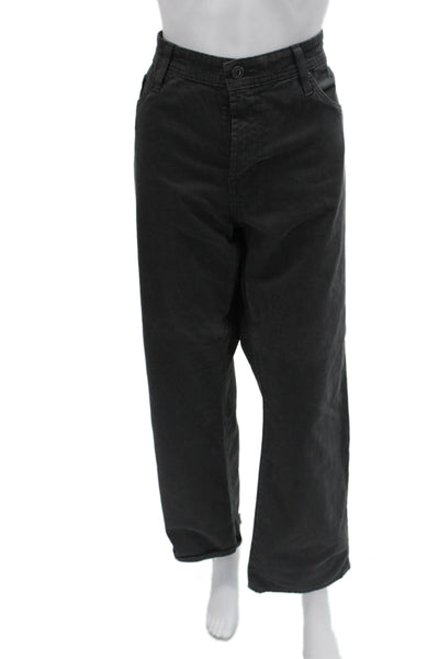 AG Adriano Goldschmied Mens DarkGray Button Cotton 90s Pants Size 38