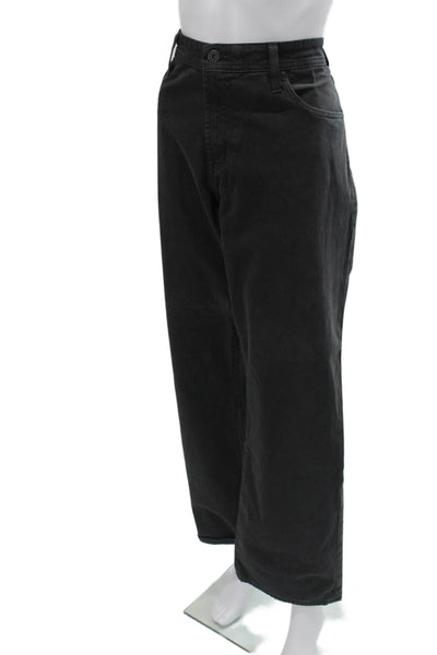 AG Adriano Goldschmied Mens DarkGray Button Cotton 90s Pants Size 38