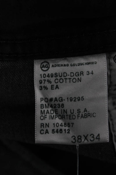 AG Adriano Goldschmied Mens DarkGray Button Cotton 90s Pants Size 38