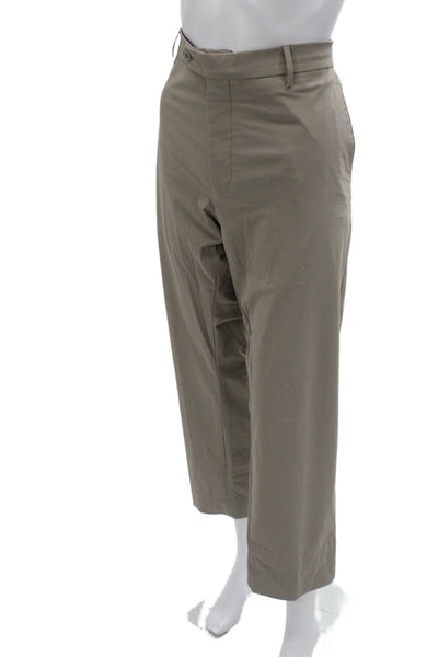 Zanella Mens Cropped Dress Pants Gray Button Closure Size 38