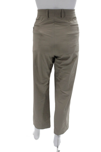 Zanella Mens Cropped Dress Pants Gray Button Closure Size 38