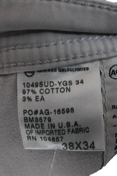 AG Adriano Goldschmied Mens Cropped Chino Gray Size 38