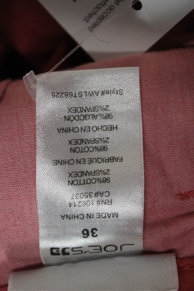 Joes Mens Cropped Chino Pants Pink 98% Cotton 2% Spandex Size 36