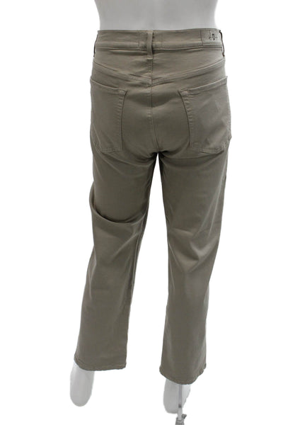 7 For All Mankind Mens Beige Ankle Cropped Pants Button Closure Size 36