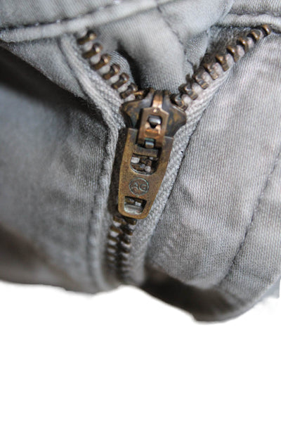 AG Adriano Goldschmied Mens Chino Pants Gray Button 97% Cotton Size 36