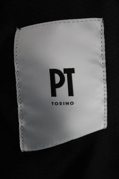PT Torino Mens Dark Gray Ankle Cropped Dress Pants Button Closure Size 56