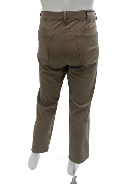 Brax Feel Good Mens Cropped Ankle Pants Brown Viscose Elastane Button Size 38