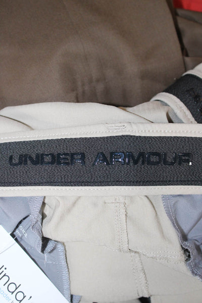 Under Armour Mens Chinos Beige Nylon Blend Button 30 Inseam Size 38