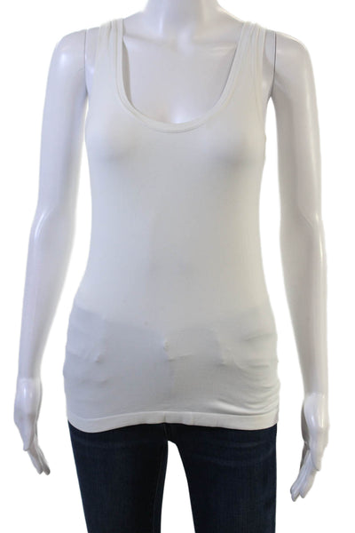 Hanro Womens White Basic Sleeveless Tank Round Neck Micro Polyamide Size XL