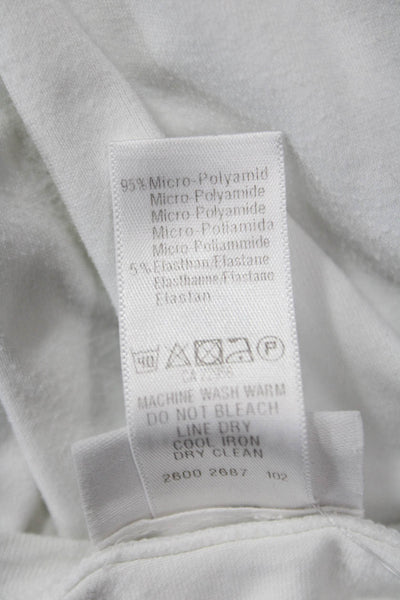 Hanro Womens White Basic Sleeveless Tank Round Neck Micro Polyamide Size XL