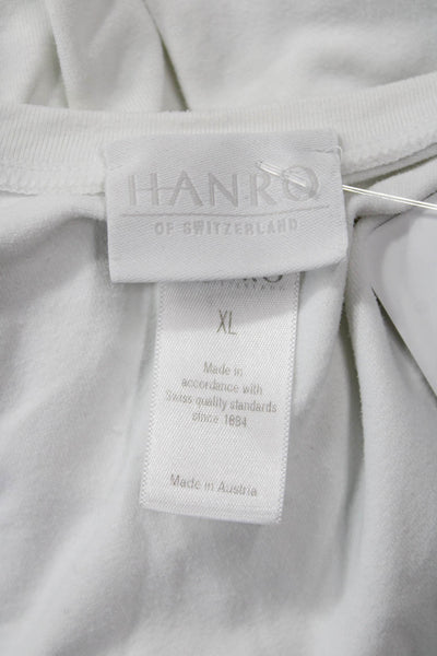 Hanro Womens White Basic Sleeveless Tank Round Neck Micro Polyamide Size XL
