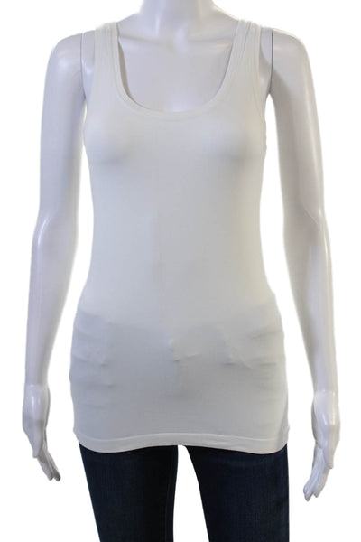 Hanro Women Basic Sleeveless Tank White Round Neck Size XL