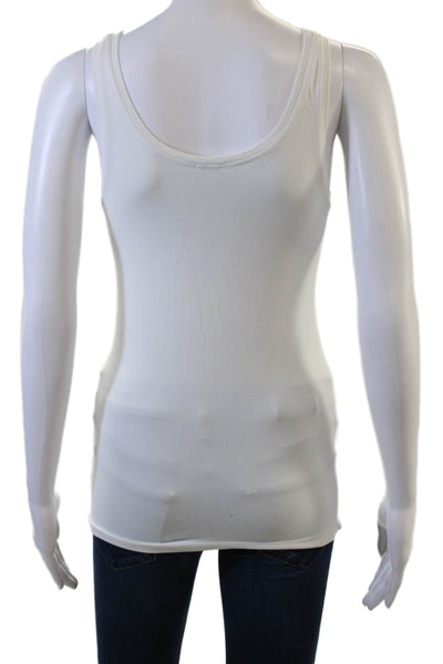 Hanro Women Basic Sleeveless Tank White Round Neck Size XL