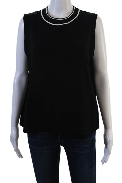 Rag & Bone Womens Black Basic Sleeveless Crew Neck Tank Size L