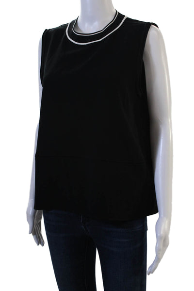 Rag & Bone Womens Black Basic Sleeveless Crew Neck Tank Size L