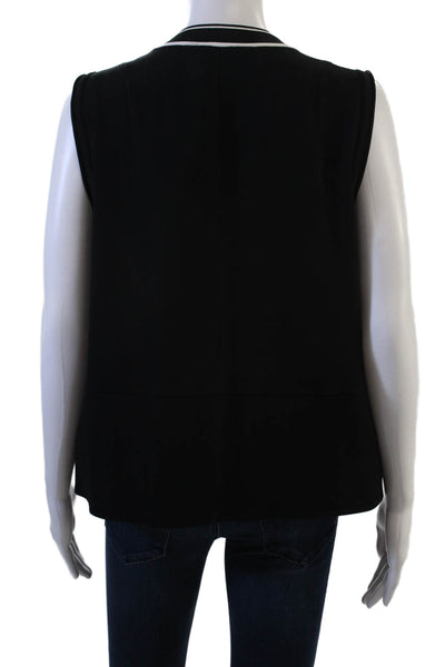 Rag & Bone Womens Black Basic Sleeveless Crew Neck Tank Size L