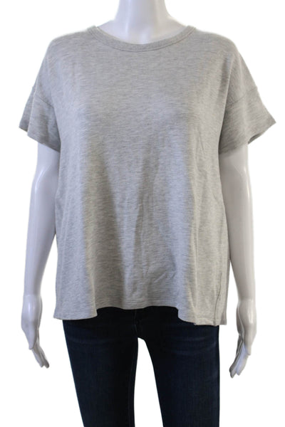 Rag & Bone Womens Basic Gray Crew Neck T Shirt Short Sleeve Size L