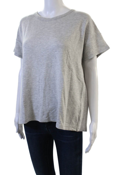 Rag & Bone Womens Basic Gray Crew Neck T Shirt Short Sleeve Size L