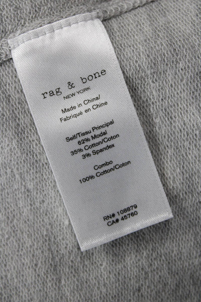 Rag & Bone Womens Basic Gray Crew Neck T Shirt Short Sleeve Size L