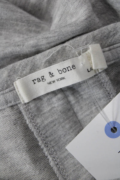 Rag & Bone Womens Basic Gray Crew Neck T Shirt Short Sleeve Size L