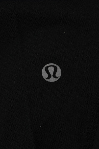 Lululemon Women Capri Leggings Black Nylon Blend Zip Size 12